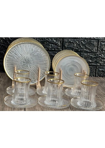Elysia 24 Parça Lüks Cam Çay Seti fırsatları