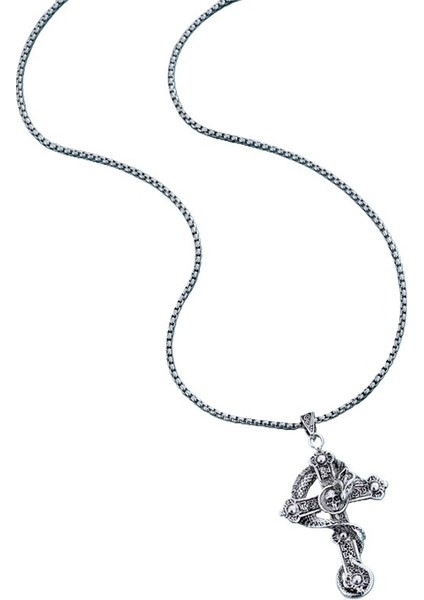 2025 Yeni Kolye Erkek Hip-Hop Kişilik Çapraz Eski Alaşım Ejderha Kolye Köprücük Kemiği Zinciri (Yurt Dışından) fiyatları