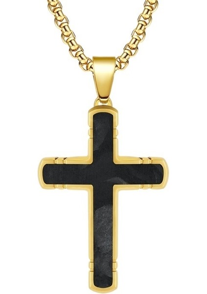 Yeni Klasik Basit Stil Kamuflaj Karbon Fiber Eğimli Çapraz Kolye Moda Trendi Giyim Kolye (Yurt Dışından) modelleri