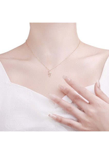 Hafif Lüks Üst Düzey Ins Müzik Notası Yılan Kolyesi Kadın Çok Yönlü Zincir Elektrokaplama Platin Köprücük Kemiği Zinciri (Yurt Dışından) modelleri