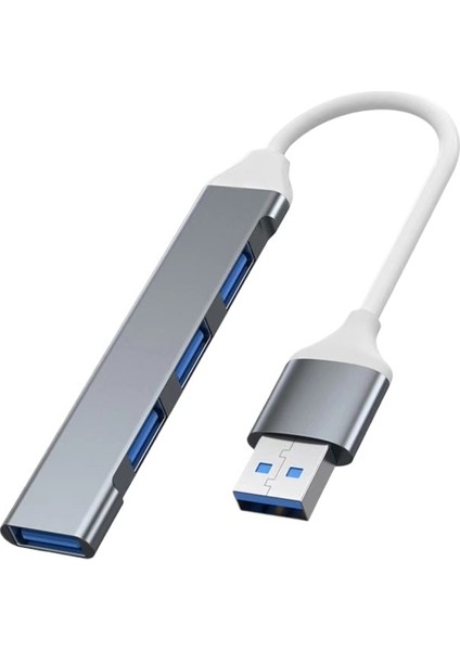Usb3.0 Hub Mini Alüminyum Gövdeli Hub Type-C Yerleştirme Istasyonu Bir Ila Dört 4 Portlu USB Ayırıcı (Yurt Dışından)