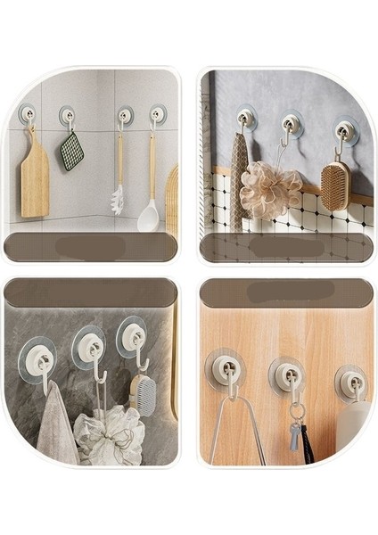 360 Derece Dönebilen Kanca Çok Işlevli Delme Gerektirmeyen Çıkarılabilir Kanca Duvar Dikişsiz Yapıştırma Depolama Rafı (Yurt Dışından) modelleri