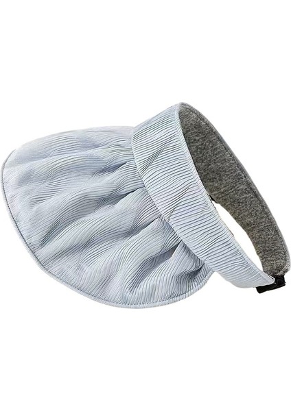 Güneş Şapkası Kadın Yazlık Anti-Ultraviyole Güneş Şapkası Yüz Geniş Siperlikli Şapka Katlanabilir Kabuk Şapka Boş Üst Güneş Şapkası (Yurt Dışından)