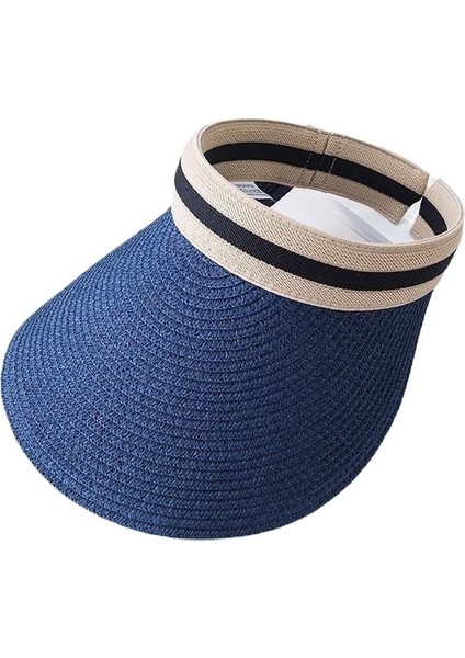 Kadınlar Için Raffia Hasır Şapka Yaz Küçük Güneş Şapkası Kafa Bandı Güneşlik Anti-Ultraviyole Güneş Şapkası (Yurt Dışından)