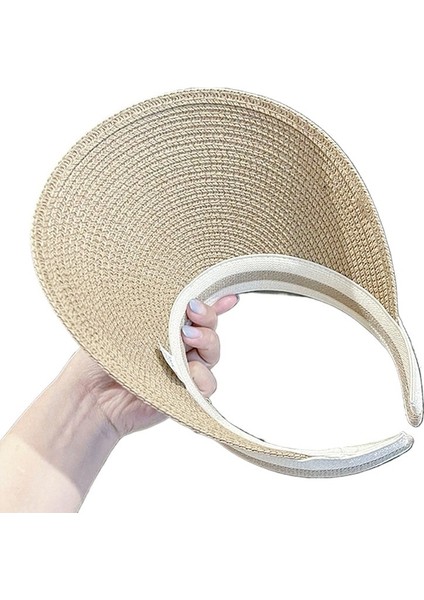 Kadınlar Için Raffia Hasır Şapka Yaz Küçük Güneş Şapkası Kafa Bandı Güneşlik Anti-Ultraviyole Güneş Şapkası (Yurt Dışından) fırsatları