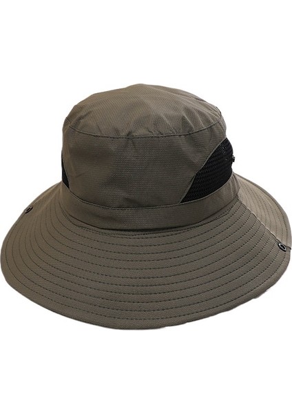 Yazlık Açık Hava Güneş Koruması Balıkçı Şapkası Balıkçılık Güneş Şapkası Erkek Uv Nefes Alabilen Dağcılık Şapkası Seyahat Geniş Siperlikli Şapka (Yurt Dışından)