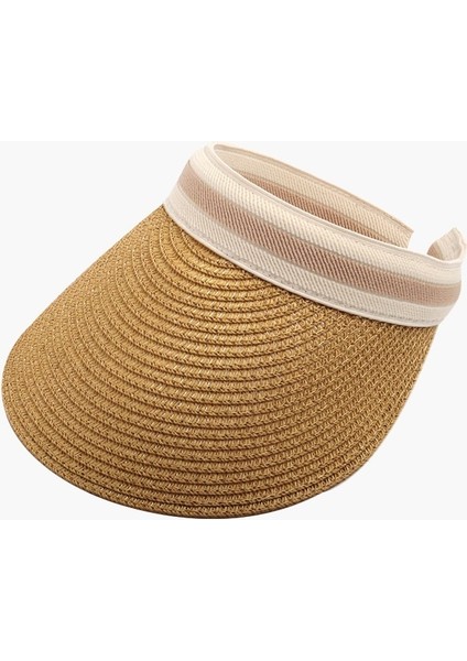 Kadınlar Için Raffia Hasır Şapka Yaz Küçük Güneş Şapkası Kafa Bandı Güneşlik Anti-Ultraviyole Güneş Şapkası (Yurt Dışından) modelleri