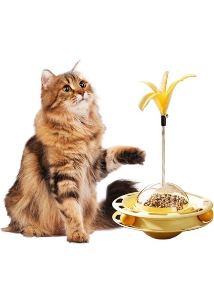 Yeni Kedi Oyuncağı Sızdıran Yiyecek Bardağı Kedi Döner Tablası Kedi Eğlenceli Eser Kedi Kendi Kendine Eğlence Çok Amaçlı Evcil Hayvan Oyuncağı (Yurt Dışından)
