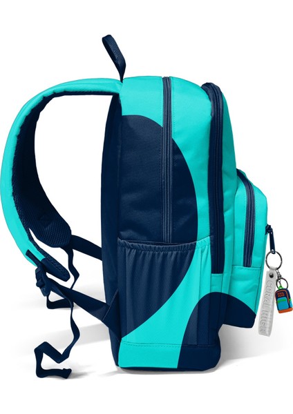 Lacivert Turkuaz Desenli Okul Sırt Çantası 23686 indirimleri