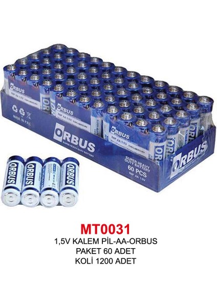 Pil Aa Kalem 60 Adet Orbus