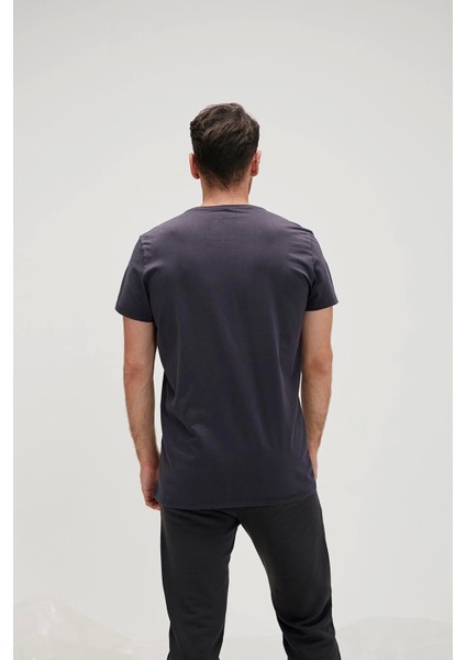Solid T-Shirt Antrasit Basic Erkek Tişört fiyatları