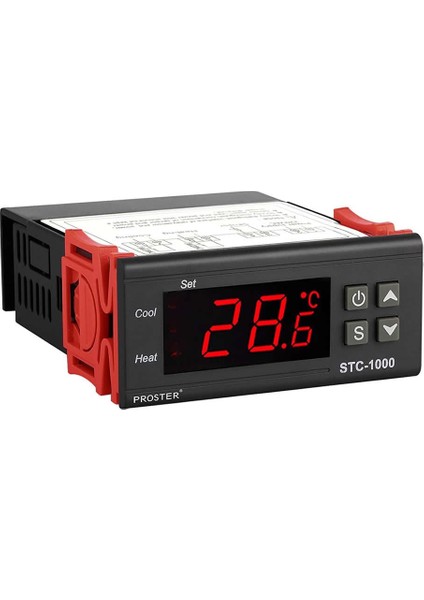 STC-1000 Sıcaklık Termostatı 220V 10A 110V-220V Isıtıcı Soğutucu Dijital Ekran 10K Ntc Sıcaklık Sensörü Kuluçka Akvaryum Buzdolabı Fırın