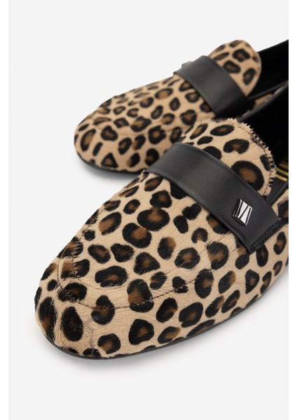 Kadın Deri Leopar Loafer Ayakkabı 35 2028 Bn Ayk Y25 Leopar Dr modelleri