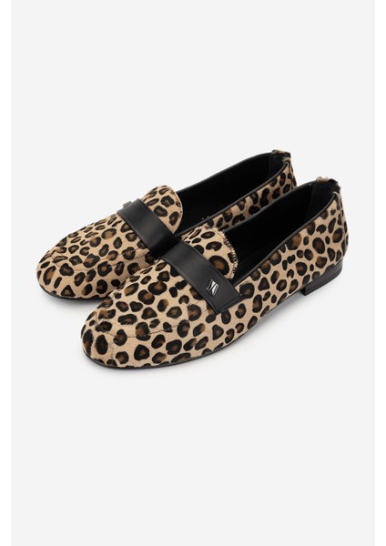 Kadın Deri Leopar Loafer Ayakkabı 35 2028 Bn Ayk Y25 Leopar Dr indirimleri