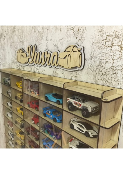Pleksi Kapaklı 1/64 Ölçek 50ARAÇ Hotwheels Matchbox Metal Araç Uyumlu Model Oyuncak Araba Rafı