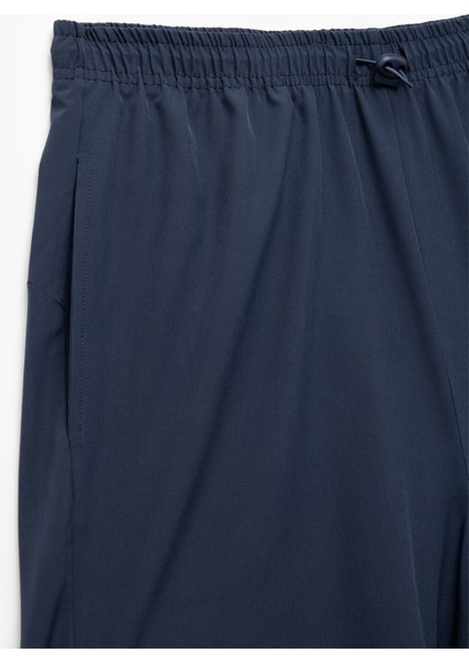 Fermuarlı Cep Detaylı Oversize Yüksek Bel Paraşüt Kumaş Taytlı Spor Şort