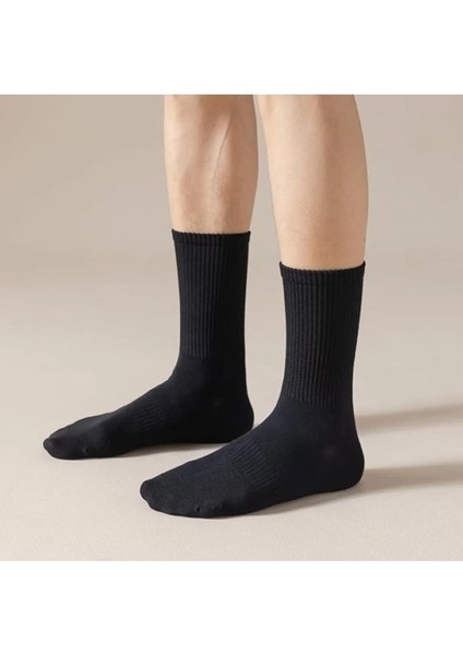 6 Çift Logosuz Di̇ki̇şsi̇z Pamuklu Teni̇s Uni̇sex Soket Çorap modelleri