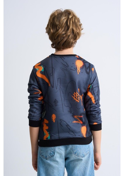 Alexandergardı Baskılı Desenli Çocuk Sweatshirt