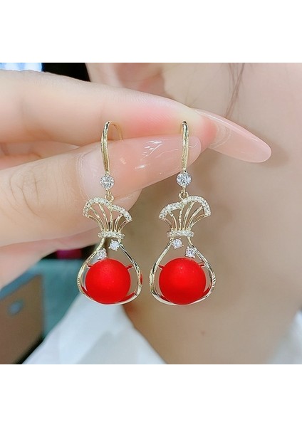 Hengshan Moda Kedi Gözü Elmas Küpe Kadın Ilkbahar ve Yaz Ince Yeni Stil Işık Lüks High-End Küpe (Yurt Dışından)