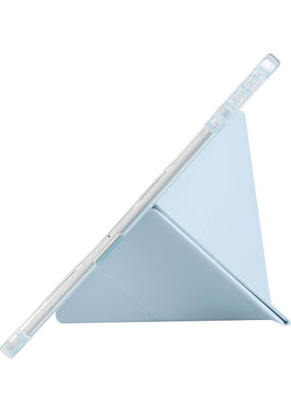 Apple iPad Air 4.nesil 10.9 (2020) Yatay ve Dikey Standlı Antişok Köşe Korumalı Kalemlikli Origami Slikon Kılıf A2316 A2324 A2325 A2072