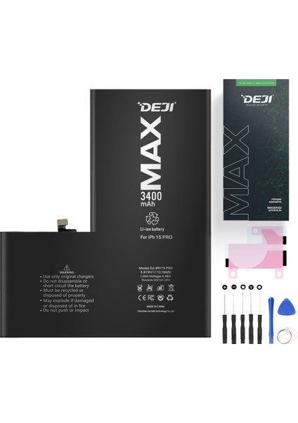 iPhone 15 Pro Mucize Batarya Deji 3400MAH - Yüksek Kapasite