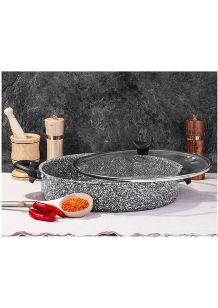 Ultra Granit Basık Tencere 30 cm Pilav Tenceresi