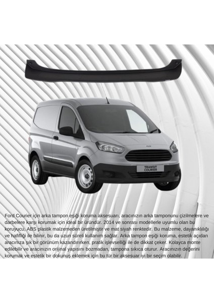 Ford Courier Arka Tampon Eşiği Koruma (Abs) Mat Siyah 2014 ve Sonrası fiyatları