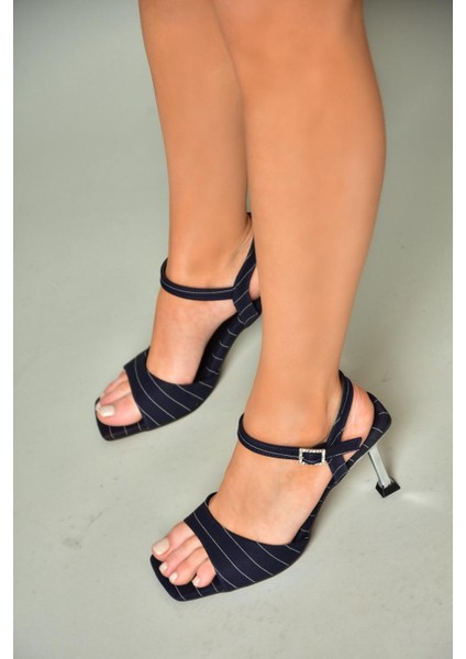 U997134404 Lacivert Kumaş Ince Topuklu Kadın Ayakkabı modelleri