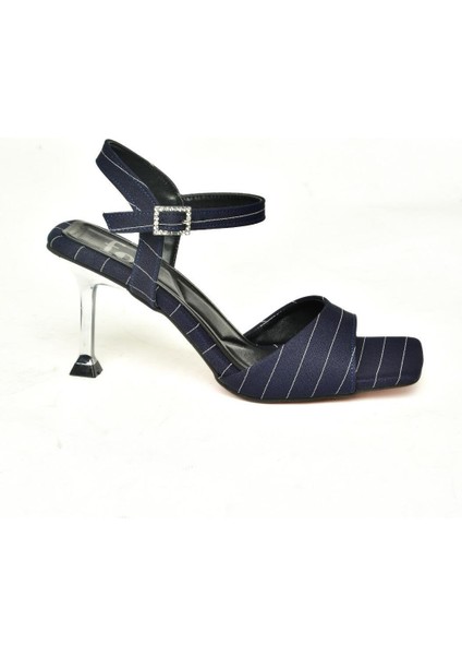 U997134404 Lacivert Kumaş Ince Topuklu Kadın Ayakkabı indirimleri