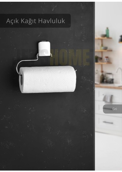Kağıt Havluluk Paslanmaz Peçetelik Çelik Banyo Havluluk Düzenleyici Gri