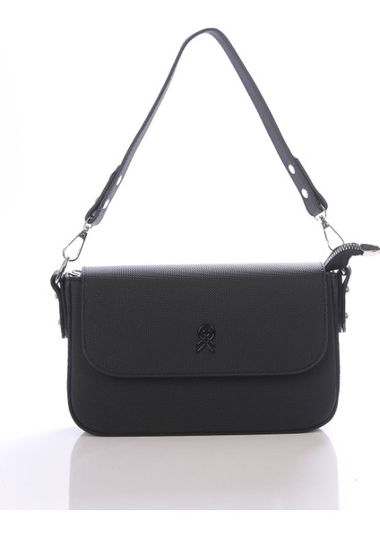 Askı Detaylı Arkası Fermuarlı Çapraz Çanta