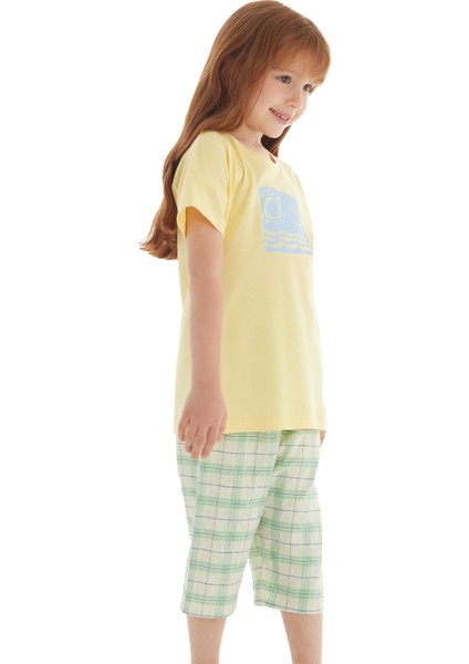Kız Çocuk Pijama Takımı 60565 - Açık Sarı modelleri