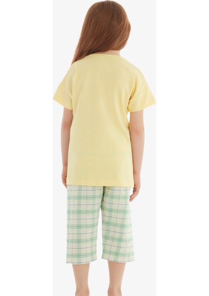 Kız Çocuk Pijama Takımı 60565 - Açık Sarı