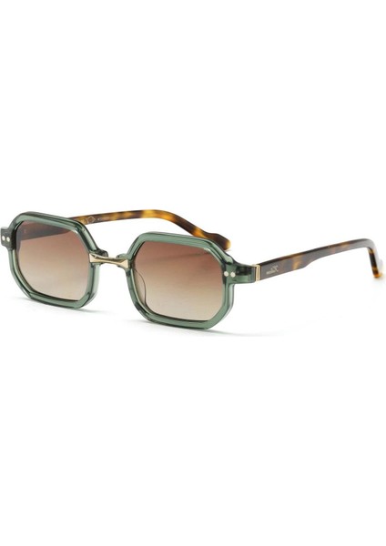 Fiorista C6 50 Unisex Kare Yeşil Kemik Güneş Gözlüğü