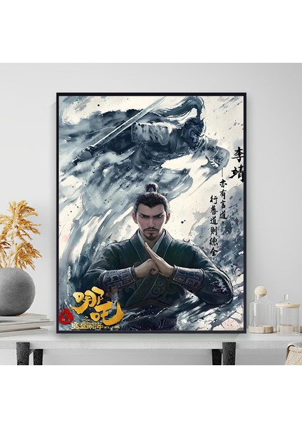 Nezha'nın Sihirli Çocuğu Denizin Peşinde Yağlı Boya Yatak Odası Yağlı Boya Dekoratif Tablo (Yurt Dışından)