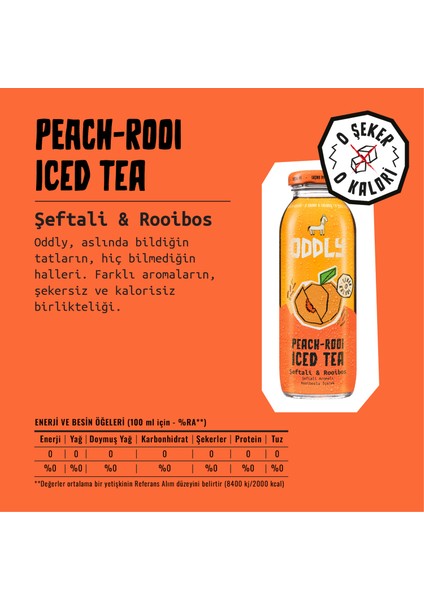 Peachrooı Soğuk Çay Cam Şeftali Rooıbos 250 ml x 6 Adet