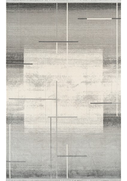 Beverly BF01B Krem Gri Akrilik Yumuşak Dokulu Modern Halı Karademir Home