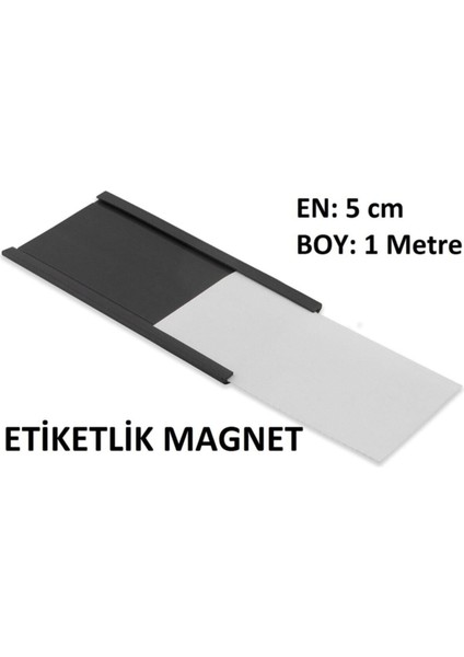 Kanallı Raf Magneti, En: 5 Cm, Boy: 1 Metre Etiketlik, Şerit Mıknatıs, Esnek Magnet, modelleri