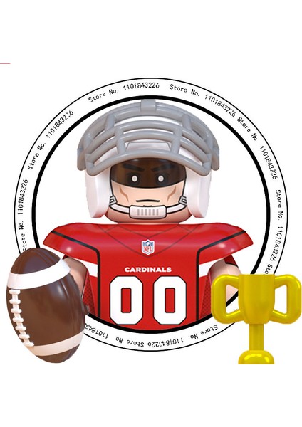 WM6133 Futbol Futbol Basketbol Oyuncusu Nfl Yapı Taşı Montajı Çocuk Eğitici Oyuncak Noel Hediyesi (Yurt Dışından)