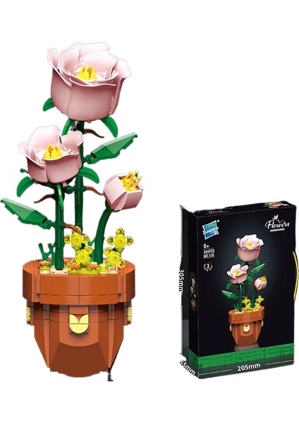 Bonsai Küçük Taneli Yapı Taşları Ebedi Çiçeklerin Simülasyonu Monte Edilmiş Oyuncaklar (Yurt Dışından)