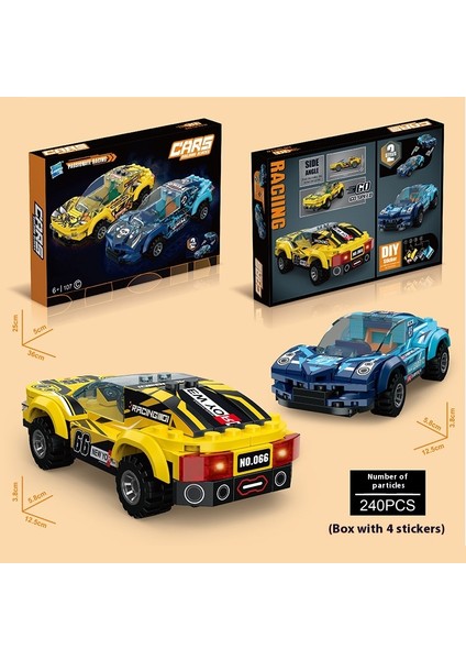 Puzzle Monte Araba Çocuk Küçük Parçacıklar Yapı Taşı Oyuncakları (Yurt Dışından)