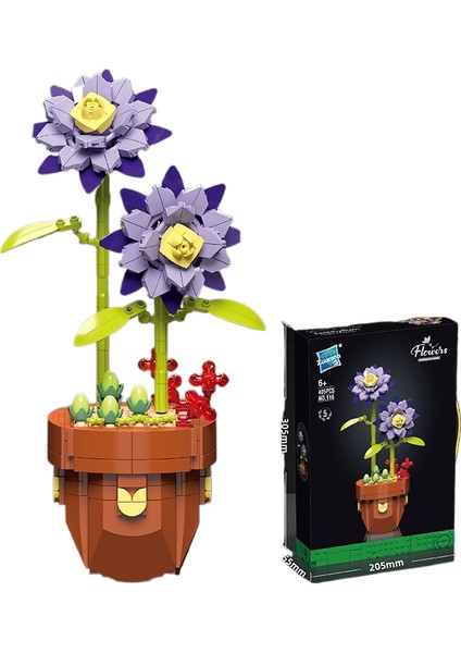 Bonsai Küçük Taneli Yapı Taşları Ebedi Çiçeklerin Simülasyonu Monte Edilmiş Oyuncaklar (Yurt Dışından)