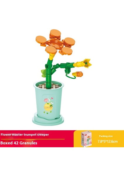 Küçük Parçacıklar Yapı Taşları Buket Puzzle Montaj Oyuncakları Hediyeler (Yurt Dışından)