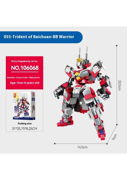Yeni Mecha Blok Puzzle Montaj Yapı Taşı Oyuncaklar Süsler (Yurt Dışından)