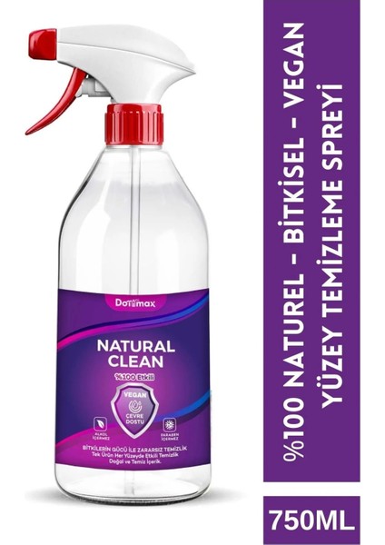 Çok Amaçlı %100 Bitkisel ve Vegan Genel Temizlik Spreyi. Tüm Yüzeylere Uygun. 750ML