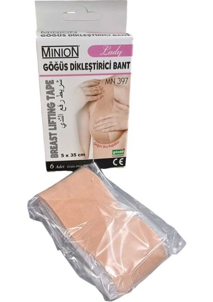 Göğüsdikleştirici ve Şekillendirici Bant Ten Rengi 5 cm x 35 cm 6 Adet modelleri