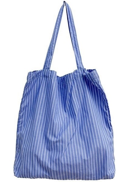 Moda Çizgili Büyük Kapasiteli Basit Omuz Çantası (Yurt Dışından)