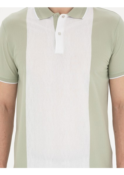 Erkek Yeşil Slim Fit Tişört 50284314-VR016