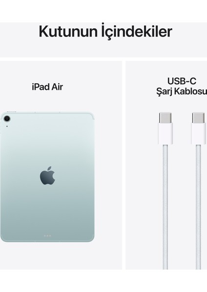 iPad Air M3 11" 128GB Wi-Fi + Cellular Mavi MCFW4TU/A