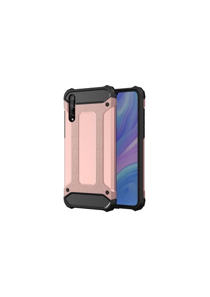 Huawei P Smart S Kılıf Nexis Premium Sağlam Çift Katmanlı Sert Silikon Kapak